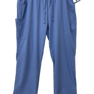 Hanes Men Comfort Fit Scrubs Pants Blue Size 2XL Elastic Waist Drawstring NWT